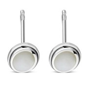 Mother of Pearl Oval Earrings - e368